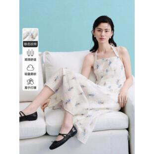 蓝铃IP联名商场同款 连衣裙夏季 吊带裙子女C1FAG2241 焦点裙