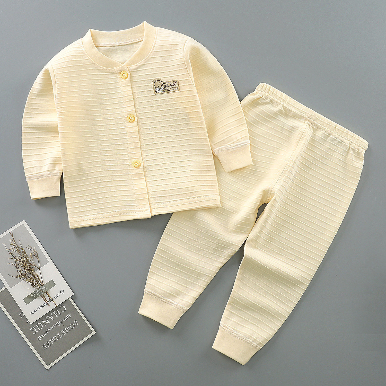 03-YEAR-OLD BABY PAJAMAS SPRING UNDERWEAR SETS CHILDRENS HIGH-WAISTED AUTUMN CLOTHES AUTUMN PANTS SETS MALE AND FEMALE BABIES CAN BE DETACHED