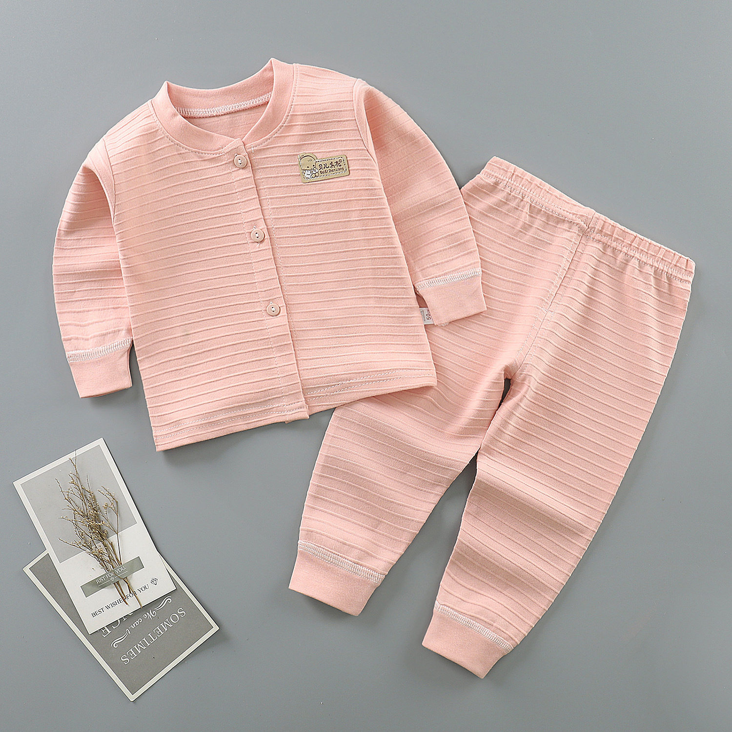 03-YEAR-OLD BABY PAJAMAS SPRING UNDERWEAR SETS CHILDRENS HIGH-WAISTED AUTUMN CLOTHES AUTUMN PANTS SETS MALE AND FEMALE BABIES CAN BE DETACHED