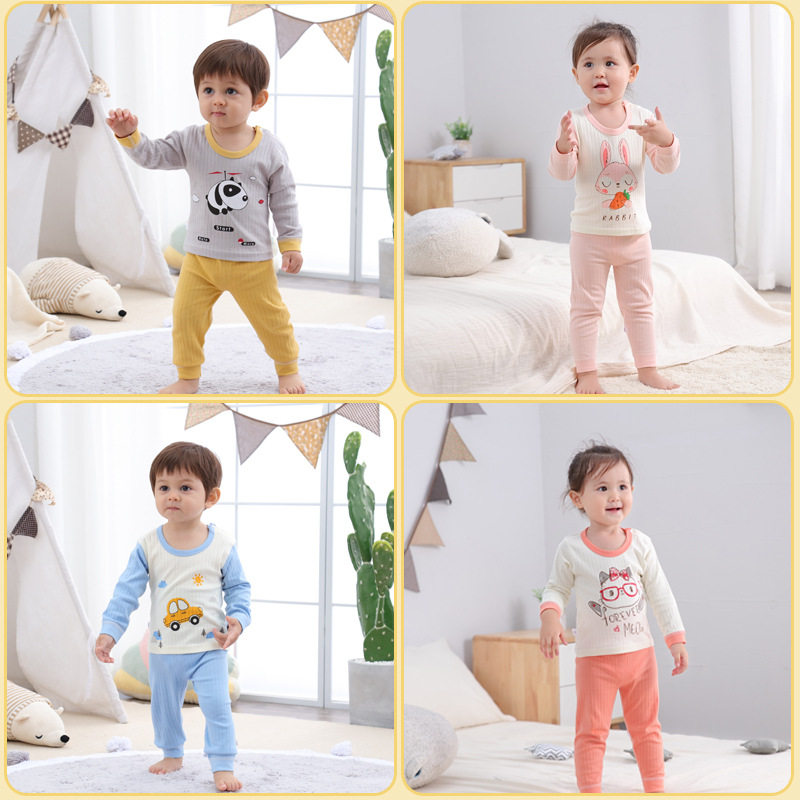 CHILDRENS CLOTHING CHILDRENS UNDERWEAR SET COTTON AUTUMN CLOTHES AUTUMN PANTS BABY CLOTHES BABY COTTON LOUNGEWEAR SPRING AND AUTUMN PAJAMAS