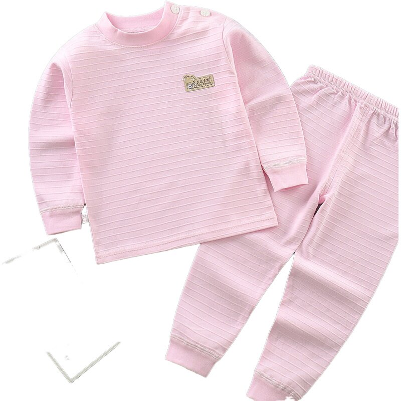 03-YEAR-OLD BABY PAJAMAS SPRING UNDERWEAR SETS CHILDRENS HIGH-WAISTED AUTUMN CLOTHES AUTUMN PANTS SETS MALE AND FEMALE BABIES CAN BE DETACHED