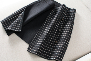 心尖上 包臀半身裙 美裙 A版 冬 羊毛双面呢围裹式 精致名媛范