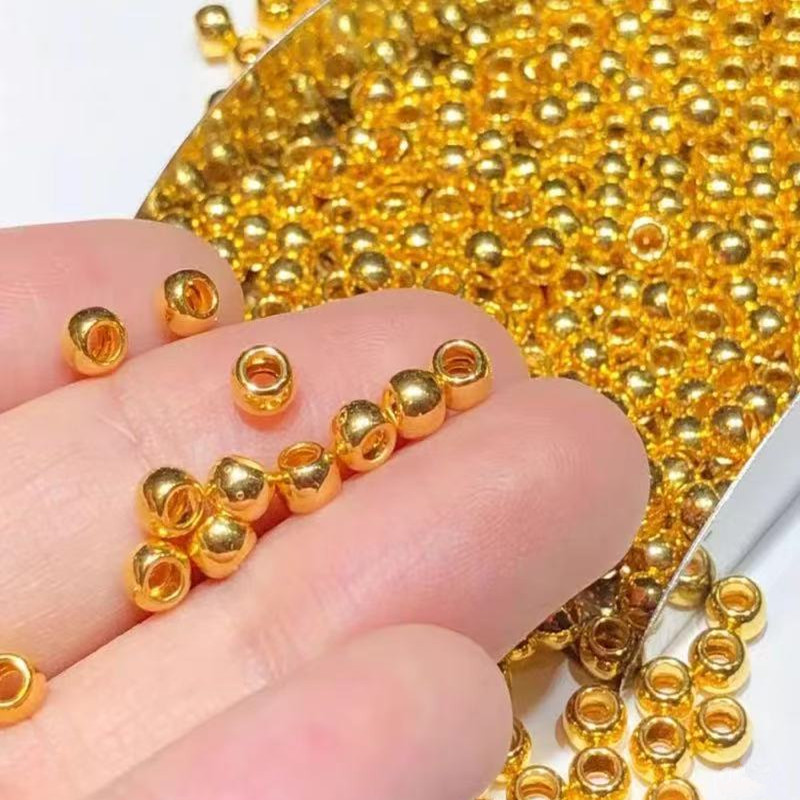 黄金珠子999足金手炼足金转运小金珠攒金投资定制猫眼