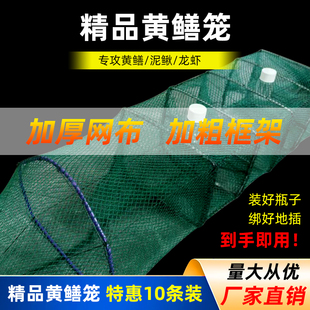 泥鳅网黄鳝笼小号加好饵料瓶绑好地插龙虾网地网捕鱼虾笼有结无结