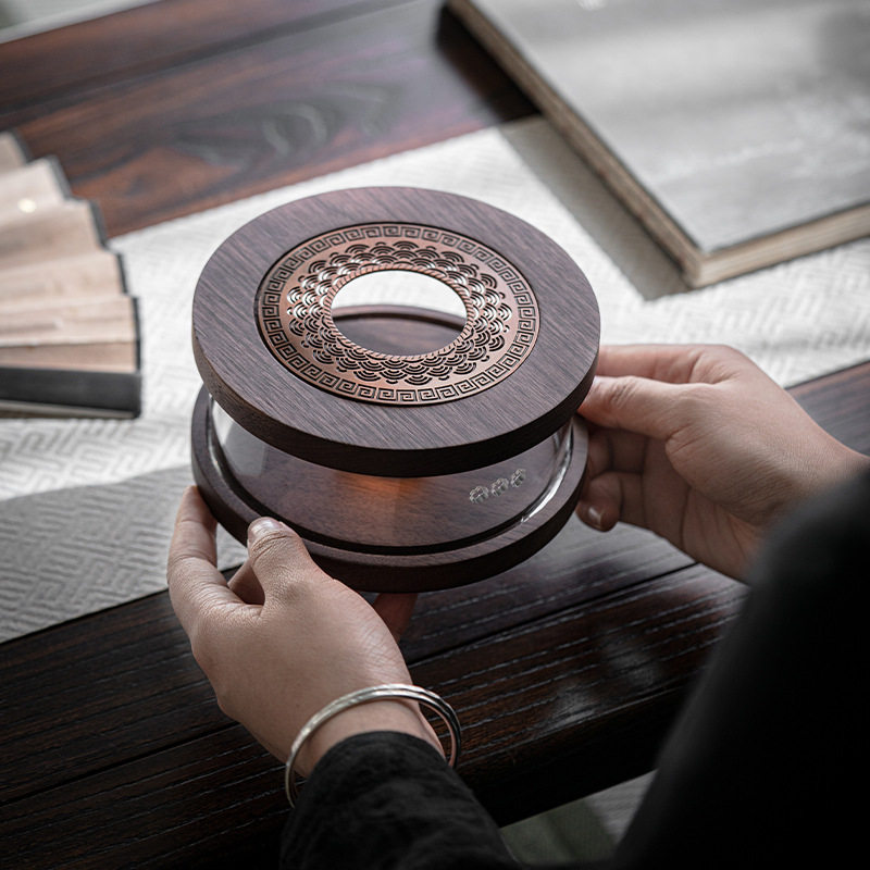 北美胡桃木蜡烛温茶炉温茶台底座围炉煮茶实木温茶器温茶座烘茶炉,餐饮具,茶盘,淘宝优惠券,粉丝福利购,淘宝优惠卷