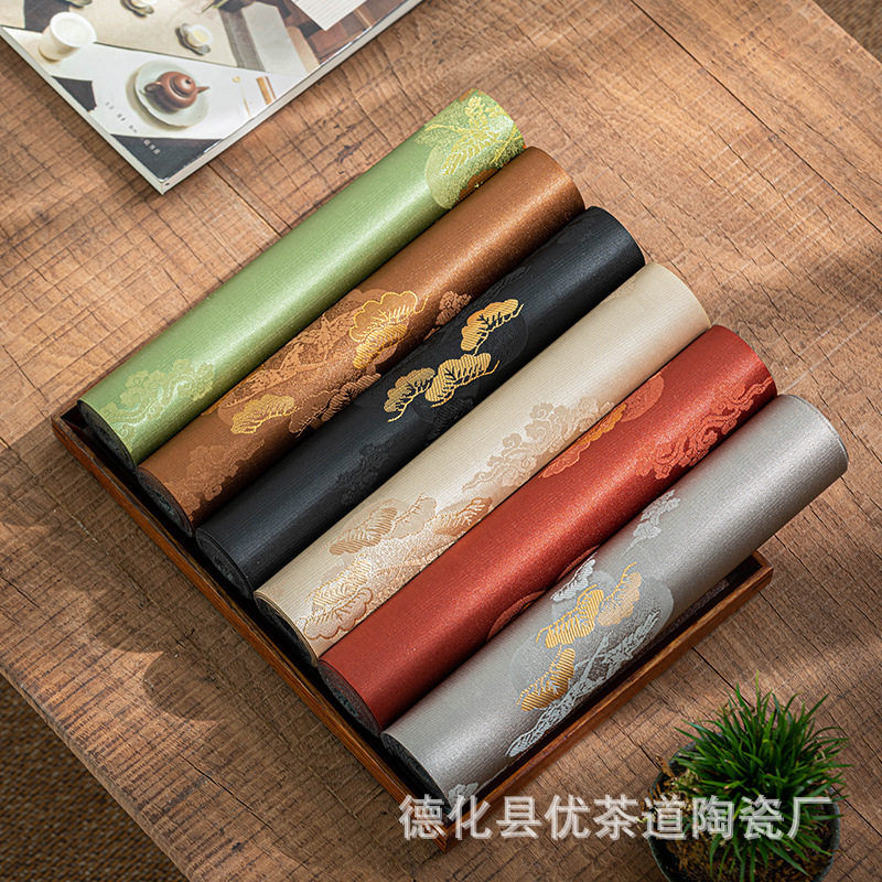 织锦长款云松茶席日式和风布艺清新茶桌搭配茶席垫双面桌旗茶桌布,居家布艺,桌旗,淘宝优惠券,粉丝福利购,淘宝优惠卷