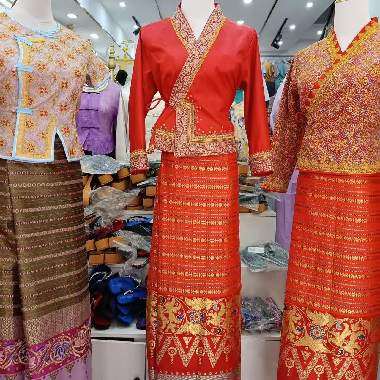 云南傣族传统公主裙服装女套装