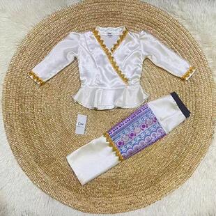 缅甸傣族服装泼水节战袍修身显瘦新款