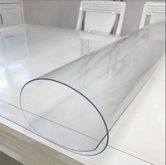 整卷软玻璃1mm2mm3mm5mm透明磨砂PVC桌垫三轮车防风挡雨门帘