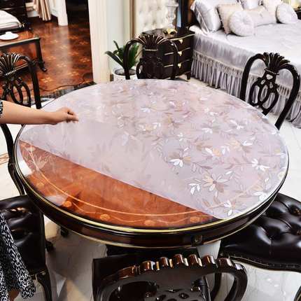 100环保圆桌桌布防水防油免洗PVC软玻璃餐桌垫胶垫水晶板酒店台布