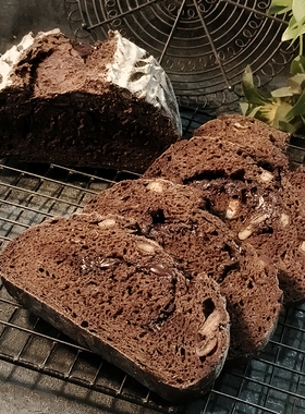 纯全麦面包黑巧香蕉手工早餐不添加糖黑巧克力欧包代餐包邮