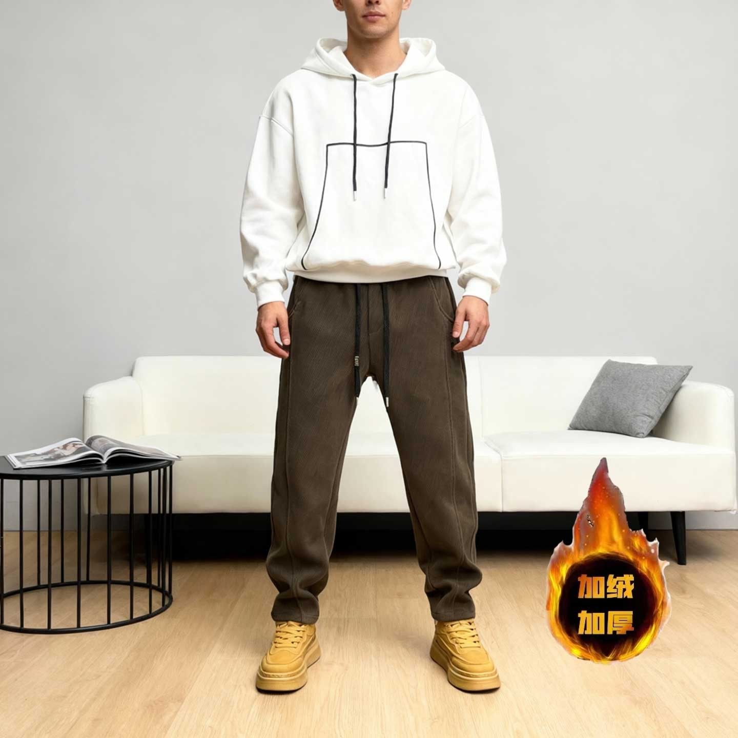 清仓捡漏冬季新款纯色简约百搭男士休闲裤户外加绒加厚保暖长裤子,男装,大码下装,淘宝优惠券,粉丝福利购,淘宝优惠卷