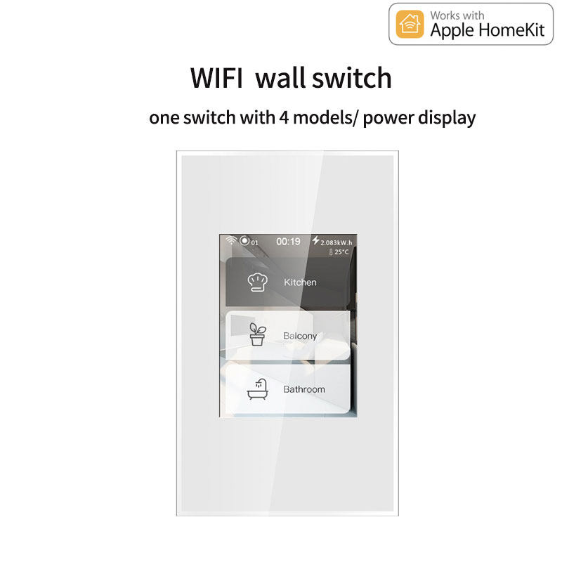 智能开关墙壁LCD电量显示