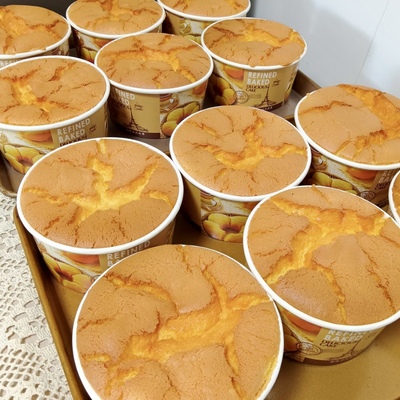 鸡蛋生牛乳和面~6寸戚风蛋糕胚子