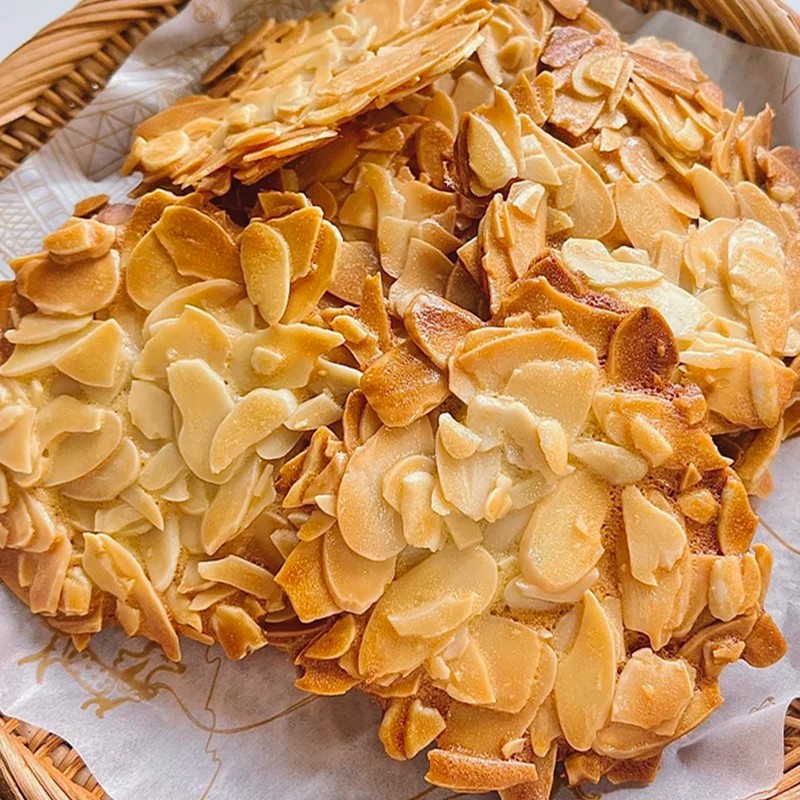 扁桃仁酥瓦片酥薄烧巴旦木坚果薄脆饼干手作烘焙点心网红休闲零食