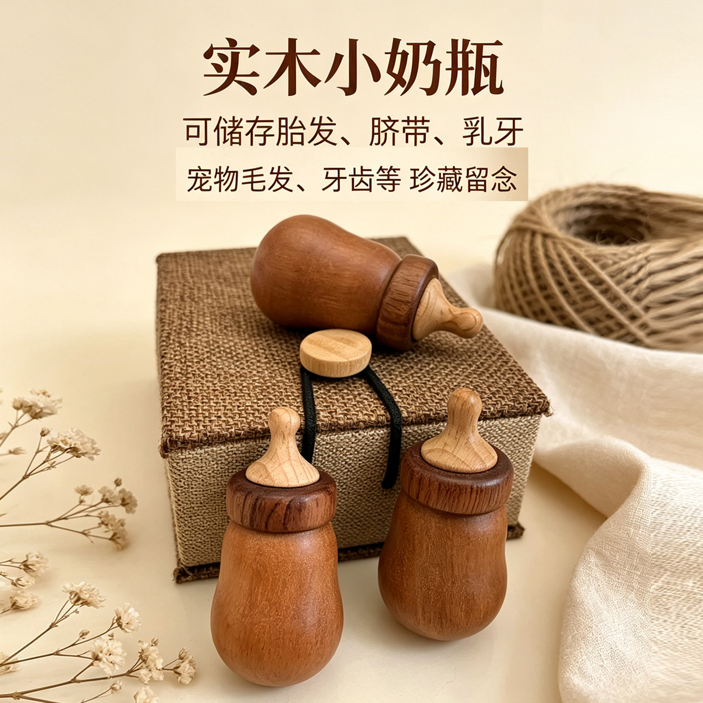 新生儿胎毛脐带痂留念收藏盒