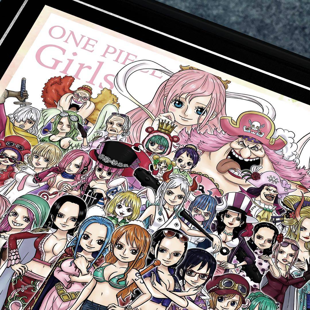 海贼王q版女性合影娜美女帝罗宾白星蕾玖加洛特全家福装饰画