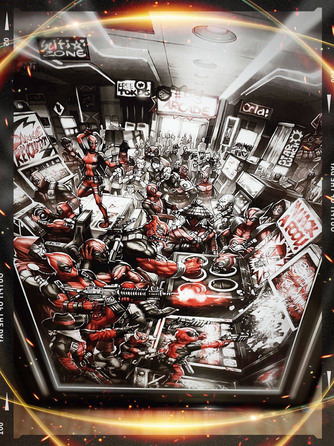 deadpool死侍大乱斗小贱贱漫威漫画封面毒液毁灭博士海报装饰画