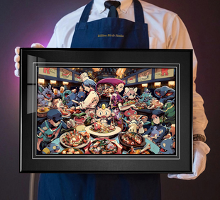 精灵宝可梦迷你丘喵喵果然翁火箭队装饰画