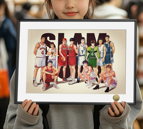 灌篮高手黄金一代球员同人周边装饰画