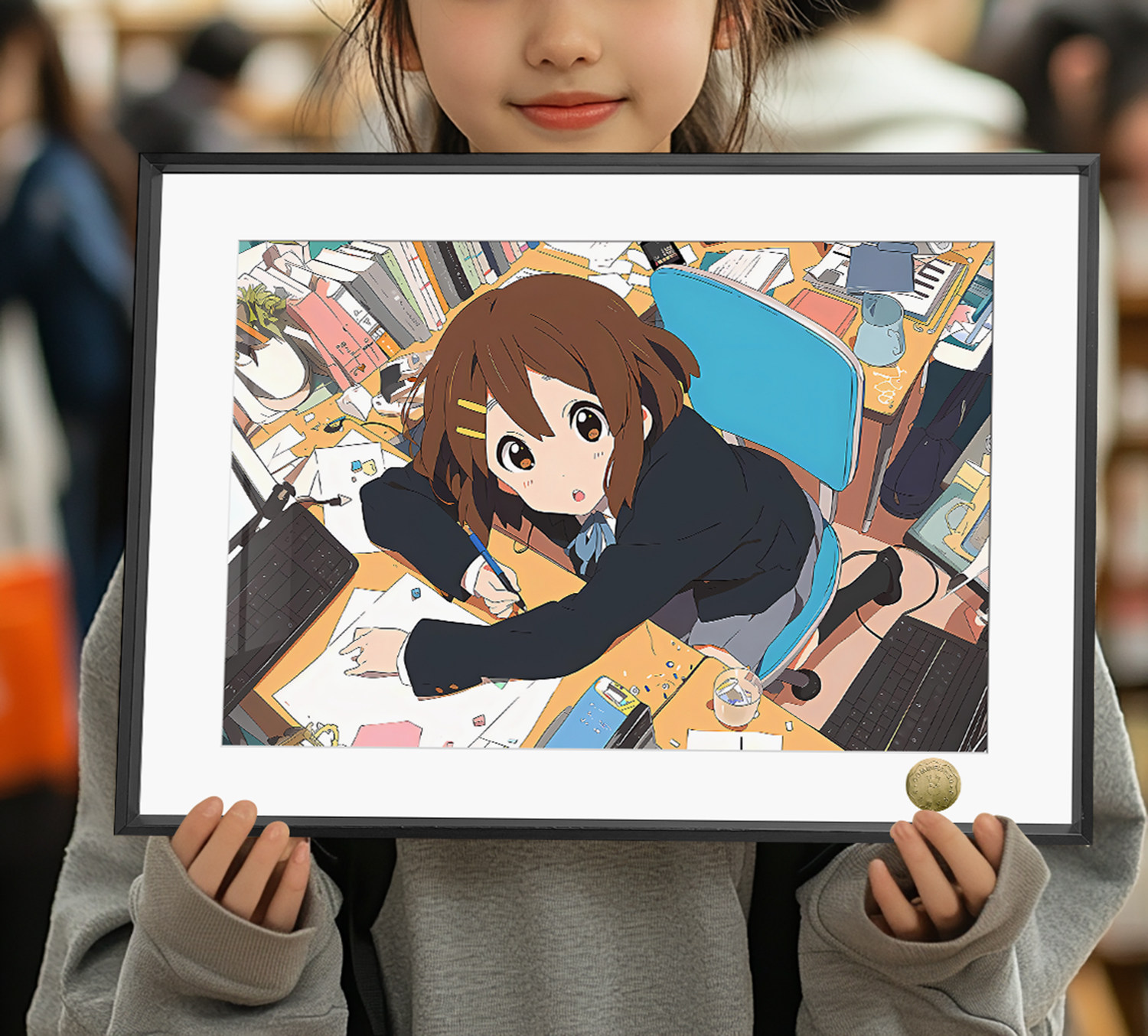 轻音少女轻音部的吉他手兼主唱最强单核平泽唯周边装饰画