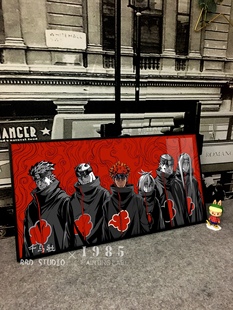 火影忍者晓组织佩恩六道九尾小南万花筒写轮眼木叶手办背景装饰画