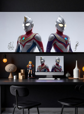 ultraman平成奥特曼戴拿迪迦人间体声优演员签名鼠标垫装饰画