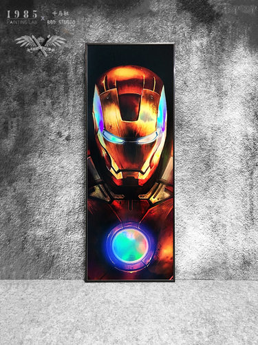 钢铁侠镭射电镀巨幅宇宙装饰画
