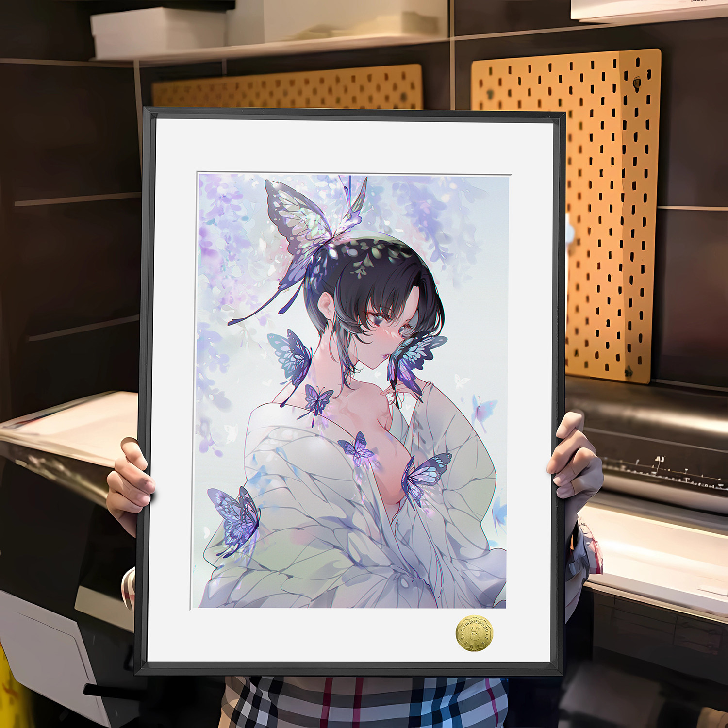 鬼灭之刃鬼杀队中虫柱温柔毒师蝴蝶忍周边装饰画