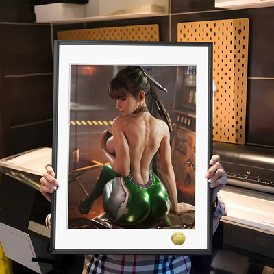 最终幻想剑星伊芙EVE迷人魅惑回头同人周边装饰画