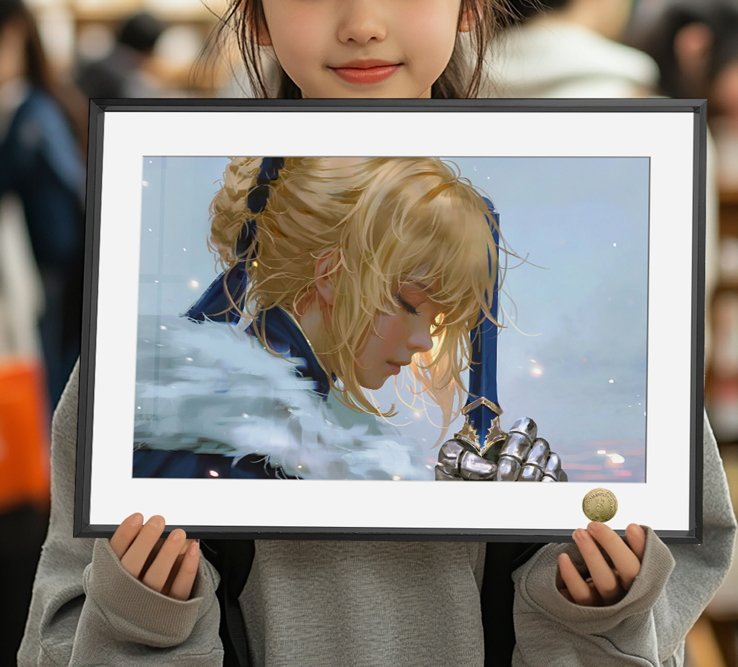 Fate/stay night阿尔托莉雅·潘德拉贡吾王侧颜周边装饰画