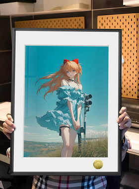 二号机专属驾驶员少女机甲同人周边装饰画
