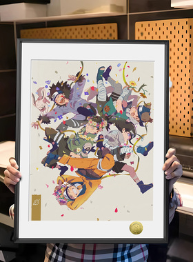 火影忍者夺回佐助小队同人周边装饰画
