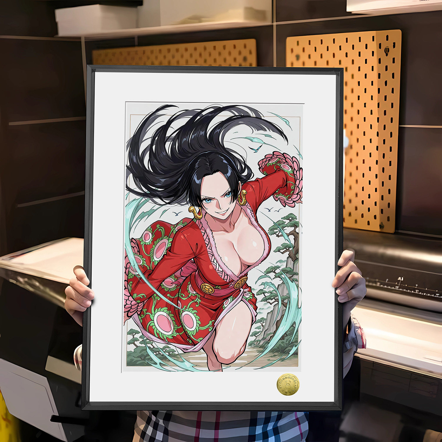 海贼王海贼女帝浮生绘路飞草帽团七武海同人周边装饰画