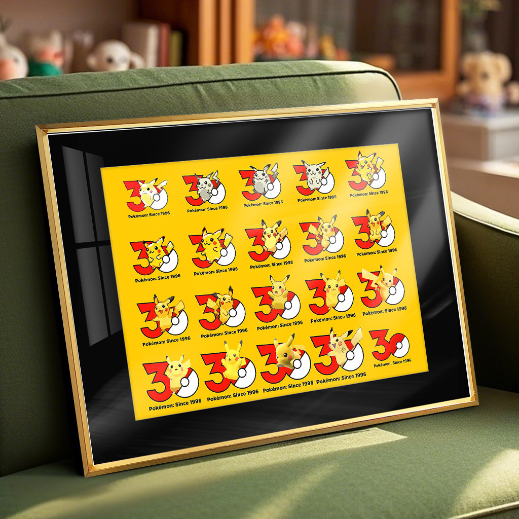 宝可梦30周年皮卡丘精灵球pokemon午睡毯地毯装饰画图片