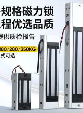 磁力锁门禁60/180/280KG单门明装暗装双门反馈电控锁门禁电磁锁