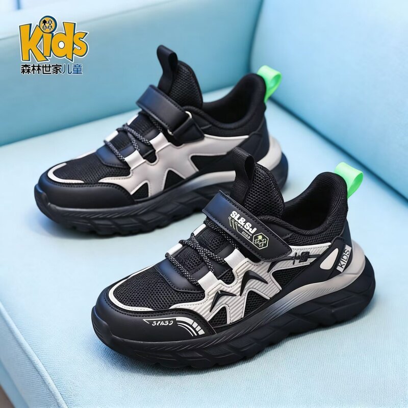 男孩子童鞋男童运动鞋透气网面春秋2026新款中大童春季儿童跑步鞋