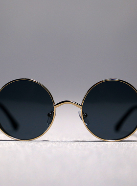 圆形墨镜经典眼镜复古男女圆形