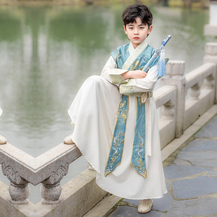 明制男童汉服新款中式男孩古装中国风帅气小少爷古风唐装儿童春季