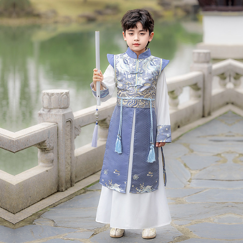 男童汉服春秋古装儿童演出服唐装