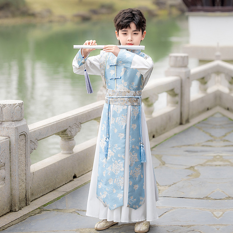 汉服男童春秋古装国学唐装演出服