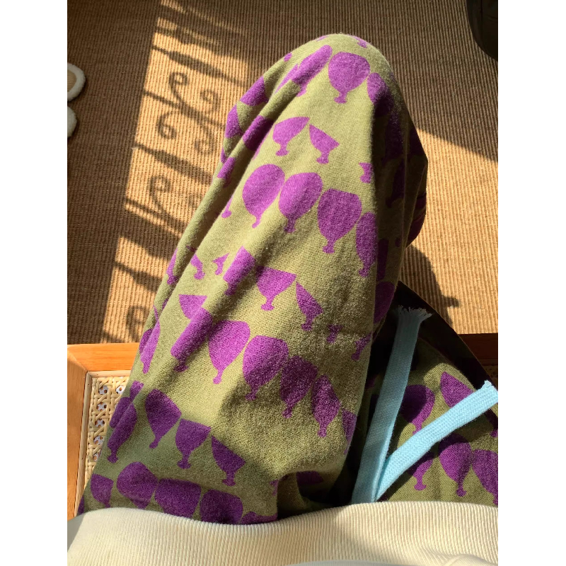 2025加厚宽松直筒大码家居遛弯裤