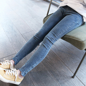 中大童洋气显瘦高弹纯棉小脚裤 女童牛仔裤 新款 2025秋装 紧身铅笔裤