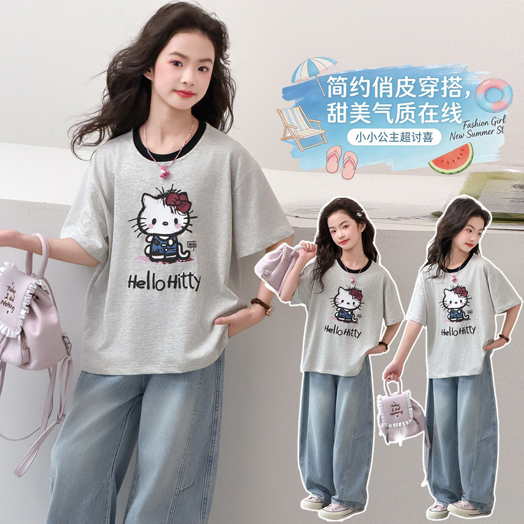 女童夏季HelloKitty薄款两件套