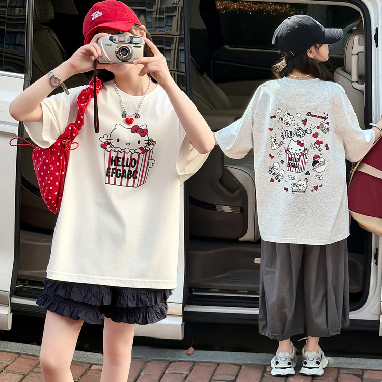 女童HelloKitty夏季T恤套装