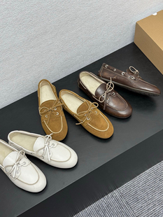 真皮平底擦色豆豆鞋 女新款 懒人一脚蹬 Eadie做旧手工乐福鞋 Blair