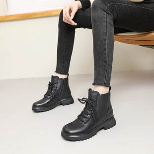 真皮女鞋 Blair新款 厚底短靴子头层牛皮马丁靴皮靴 Eadie Blair