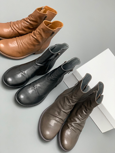 单靴皮靴真皮短靴 雪地靴靴子运动单鞋 真皮裸靴 Eadie鞋 Blair