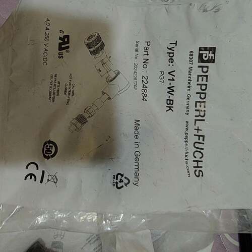 可维修倍加福插头连接器座V1-W-BK /PG7M12接头90度母议价