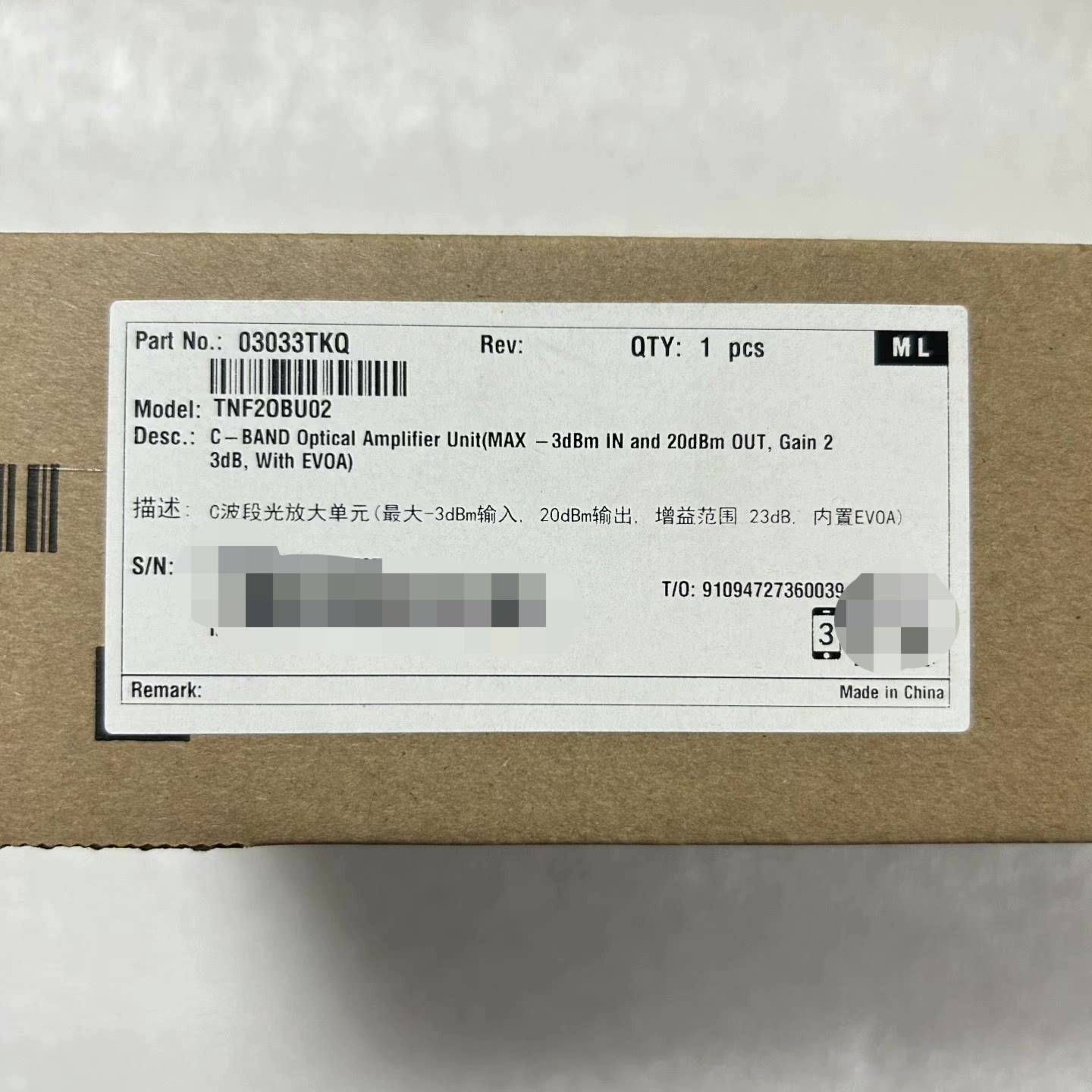 可维修TNF2OBU02 03033TKQ 光功率放大单
